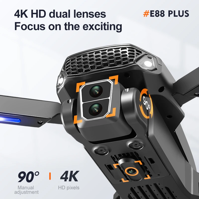 طائرة بدون طيار E88 Plus Quadc - مراجعة Drone Camera Hd وسعره
