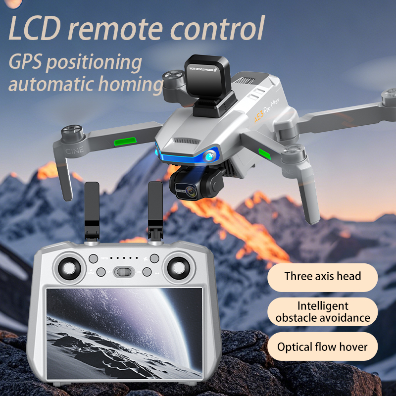 AE3 PRO Max جديد LCD SC نظام ت - مراجعة Drone Camera With Gimbal وسعره