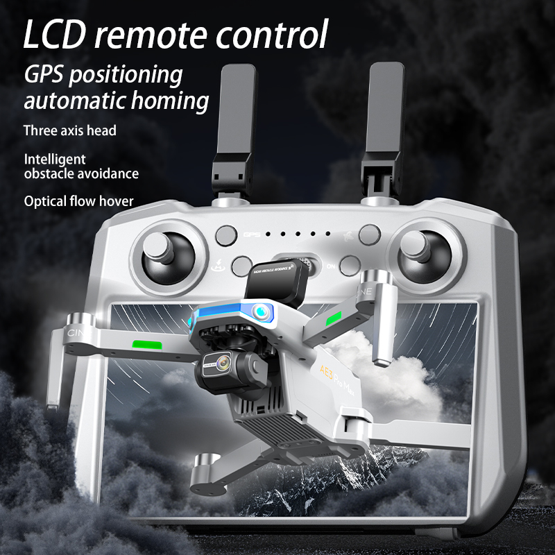 AE3 PRO Max جديد LCD SC نظام ت - مراجعة Drone Camera With Gimbal وسعره