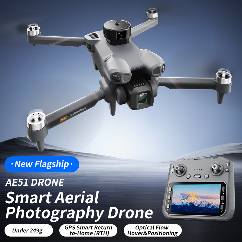 طائرة بدون طيار AE51 مع كاميرا - مراجعة Drone Camera With Gimbal وسعره